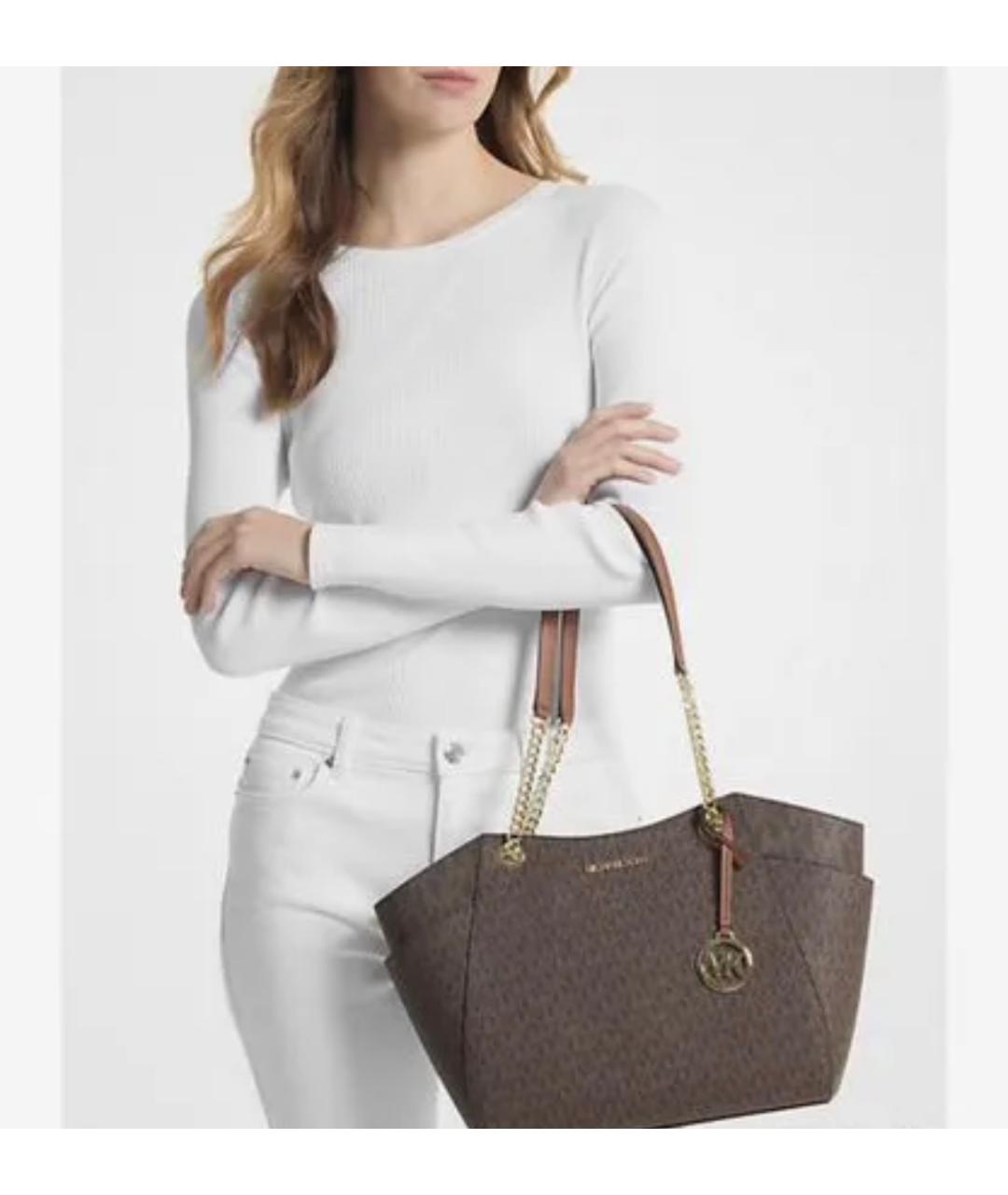 MICHAEL KORS Коричневая сумка тоут, фото 8