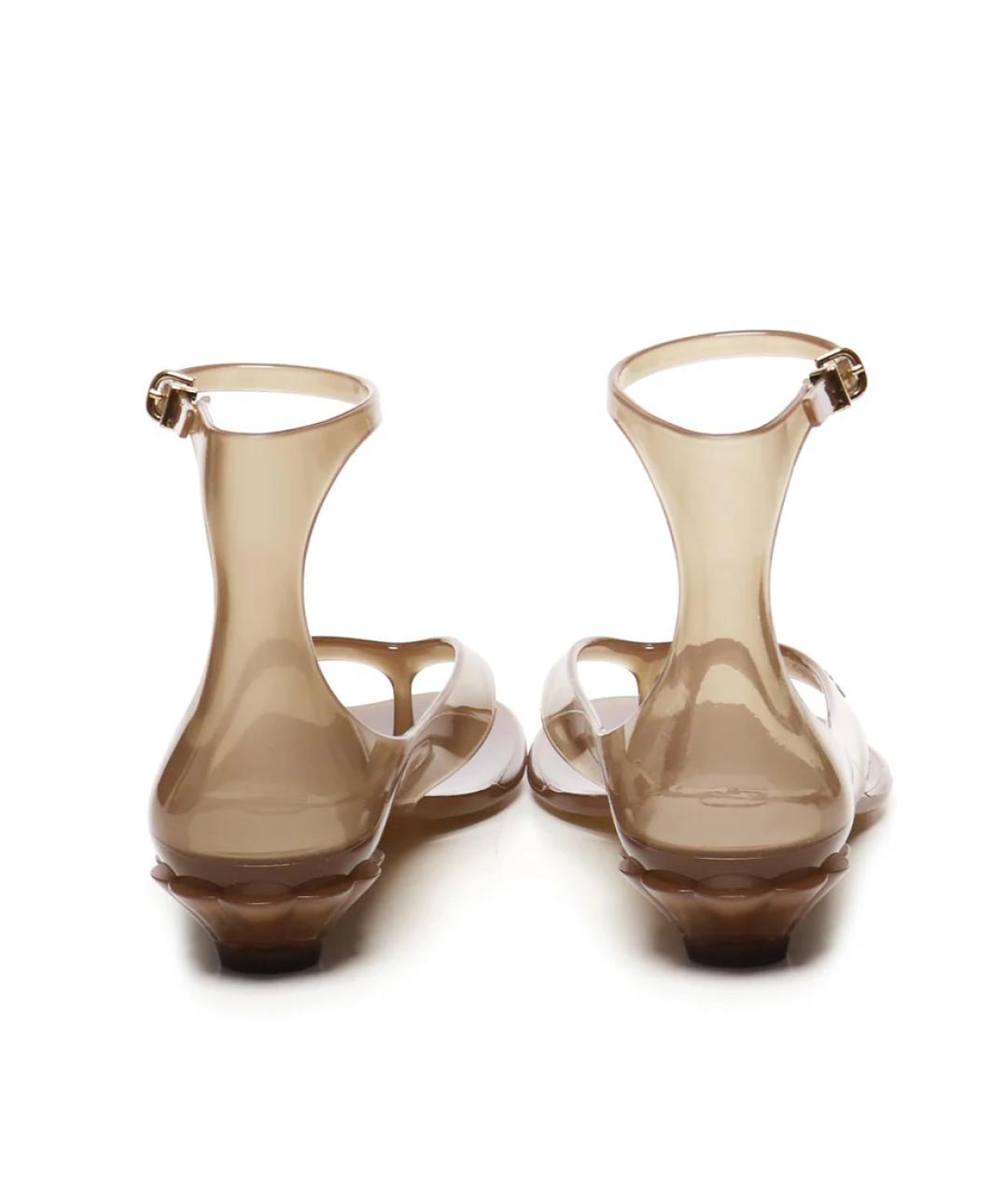 CHLOE Коричневые резиновые босоножки, фото 3