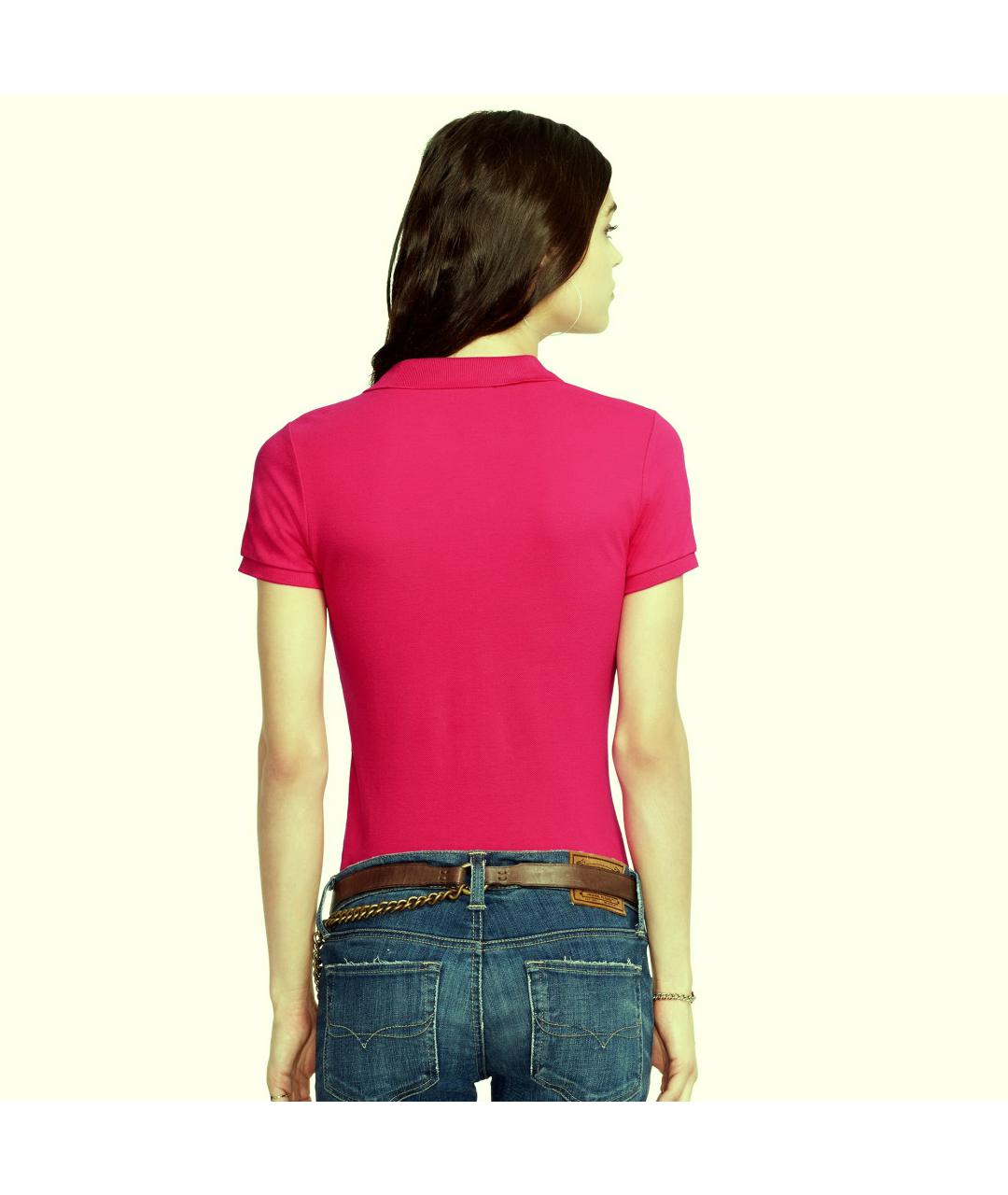 RALPH LAUREN Фуксия хлопковая футболка, фото 6