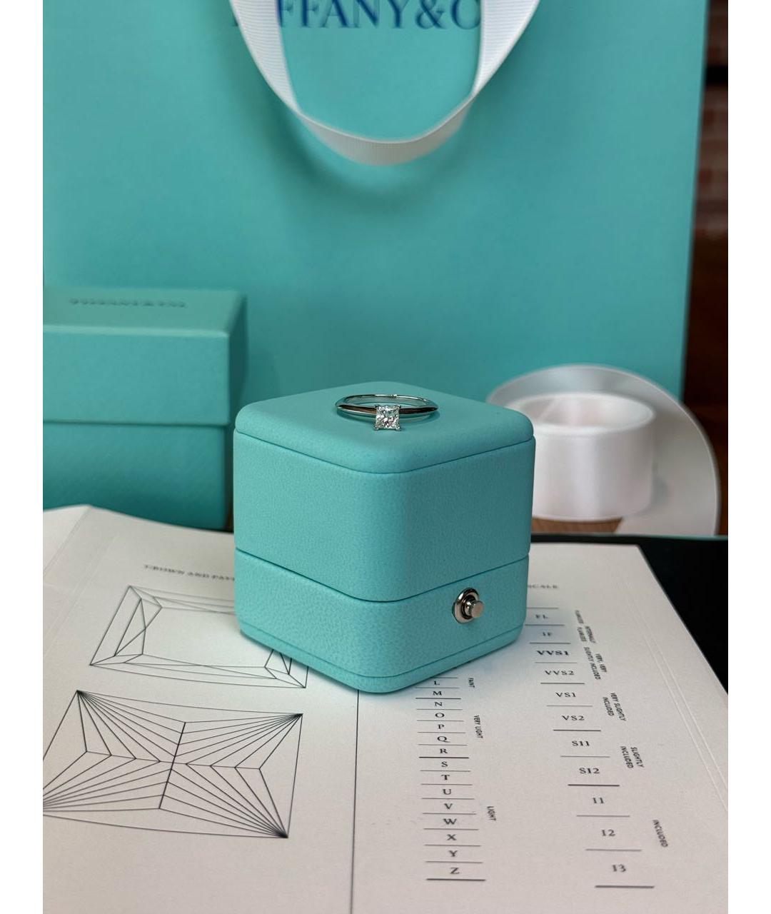 TIFFANY&CO Белое платиновое кольцо, фото 6