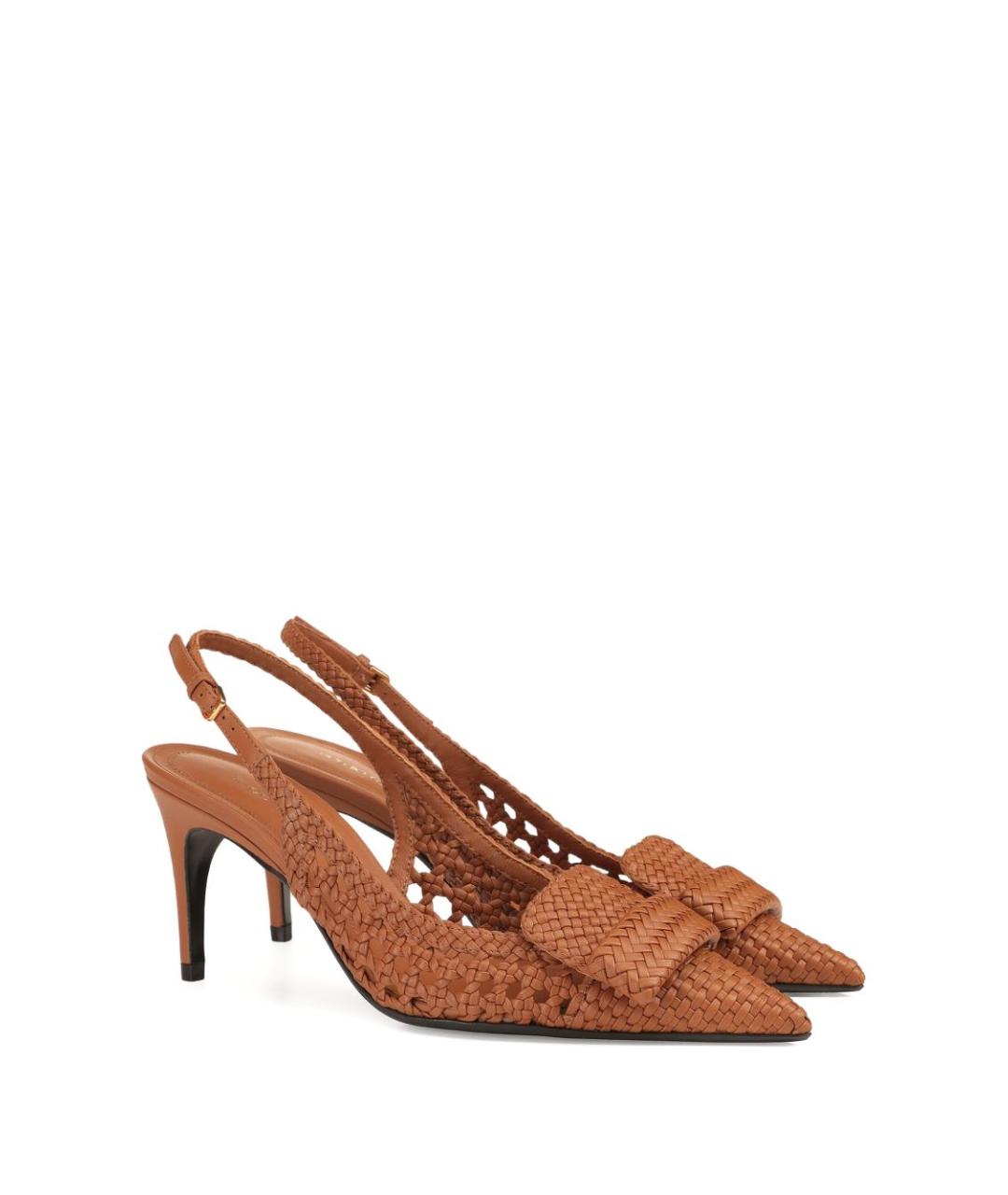 SERGIO ROSSI Коричневые кожаные туфли, фото 4