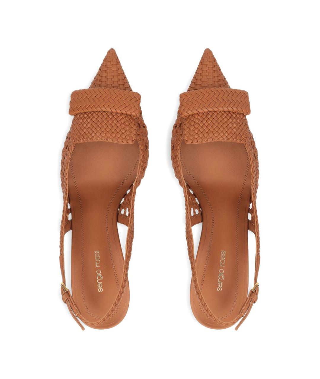 SERGIO ROSSI Коричневые кожаные туфли, фото 5