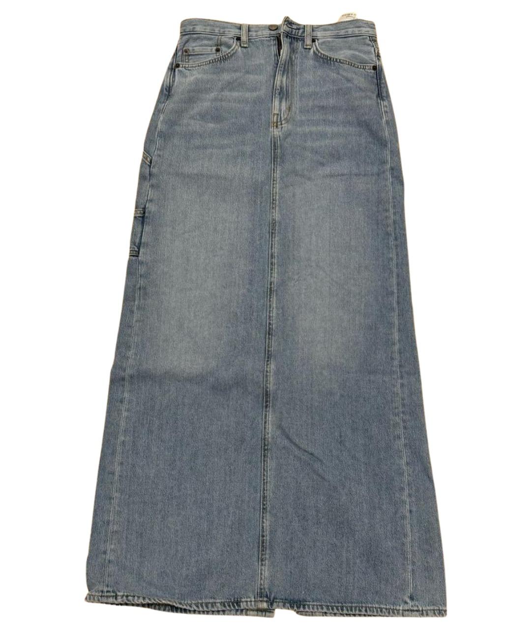 COS Голубая хлопковая юбка миди, фото 1