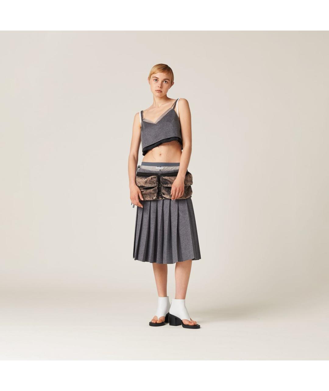 MIU MIU Серая майка, фото 6