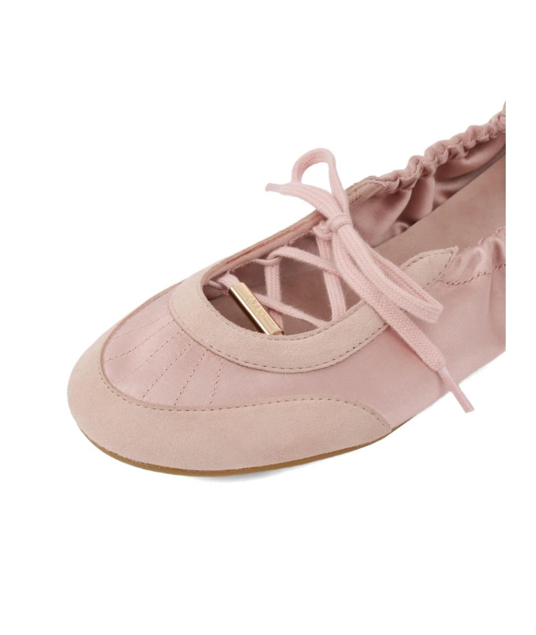 CHLOE Розовые замшевые балетки, фото 3