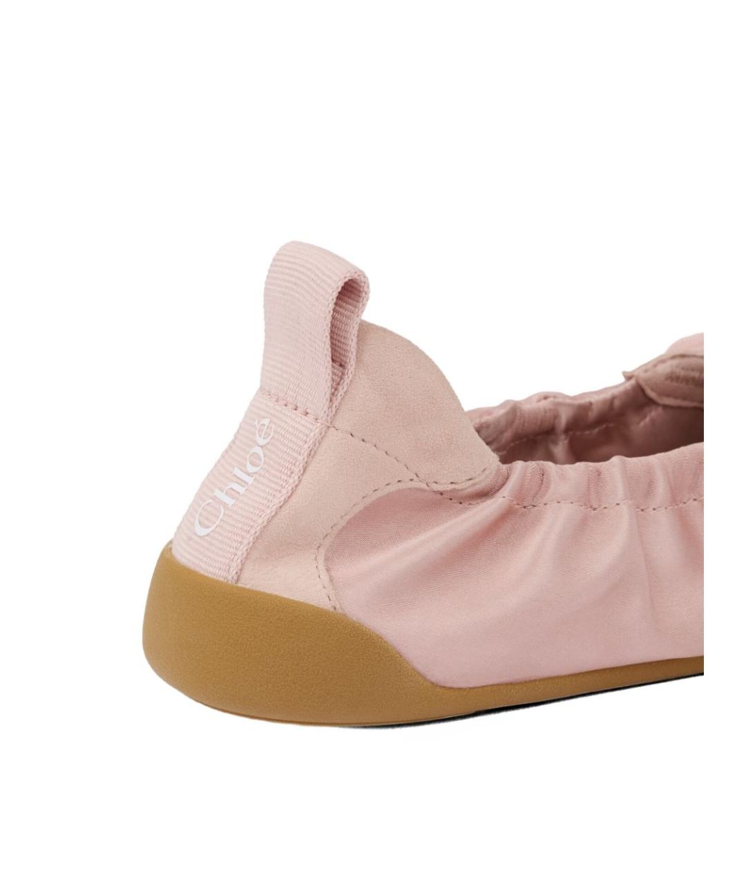 CHLOE Розовые замшевые балетки, фото 5