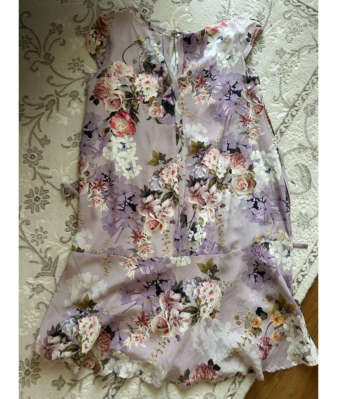 SEVENTY Мульти шелковое коктейльное платье, фото 8