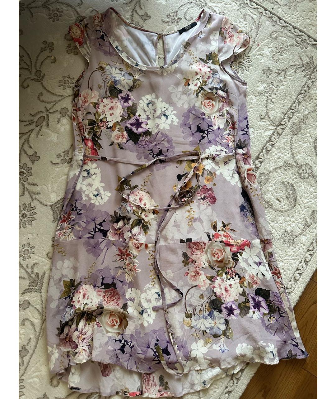 SEVENTY Мульти шелковое коктейльное платье, фото 9