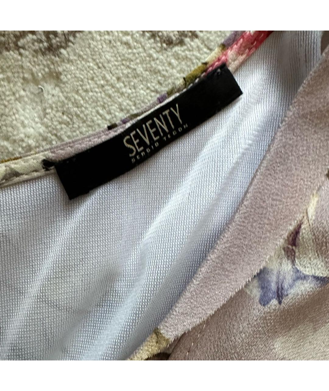 SEVENTY Мульти шелковое коктейльное платье, фото 3