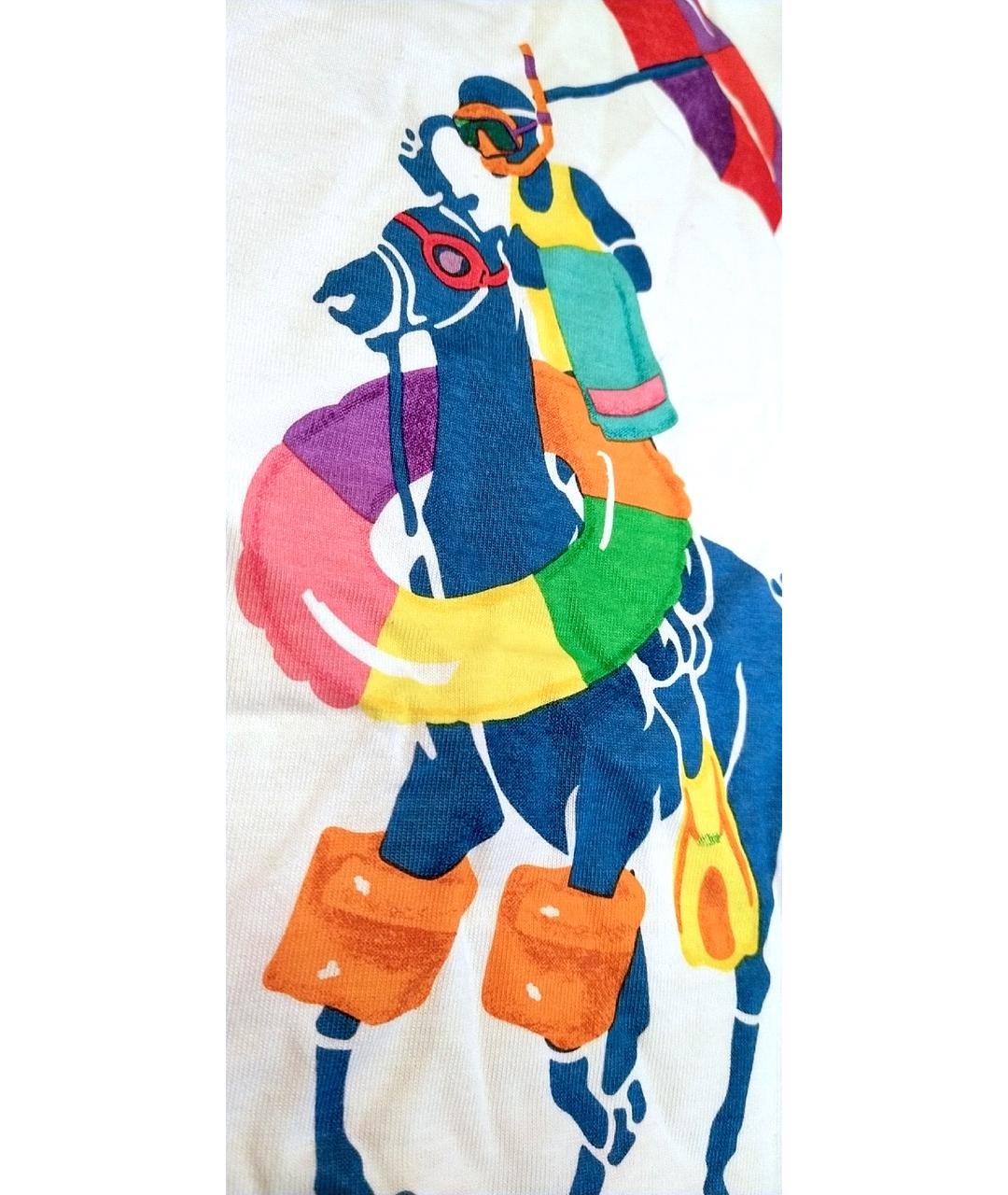 POLO RALPH LAUREN Белая хлопковая детская футболка, фото 4