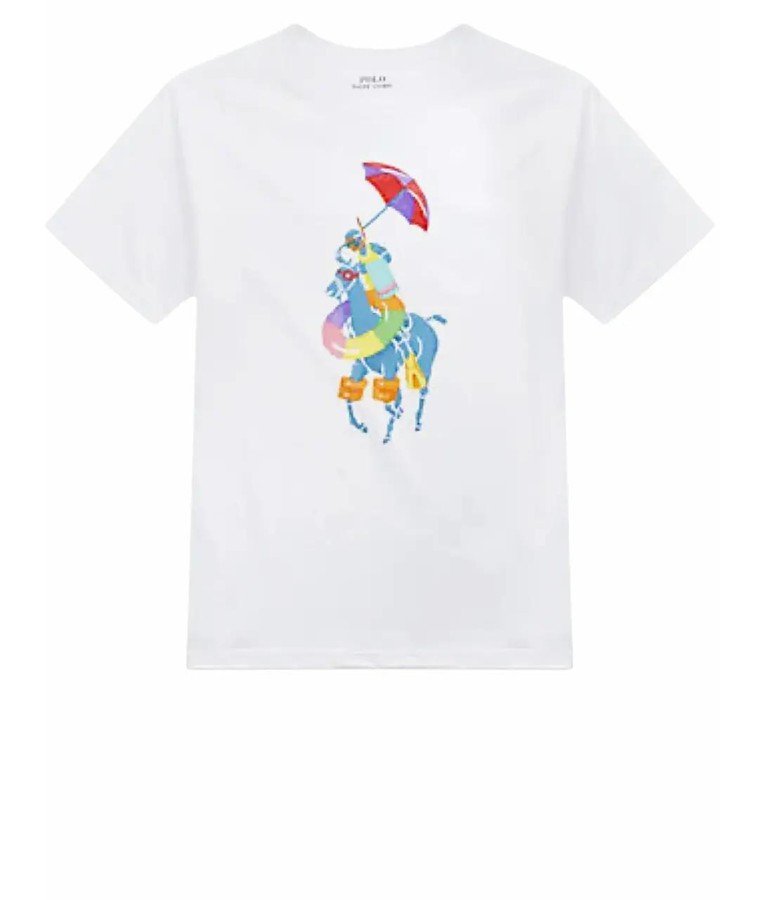 POLO RALPH LAUREN Белая хлопковая детская футболка, фото 8