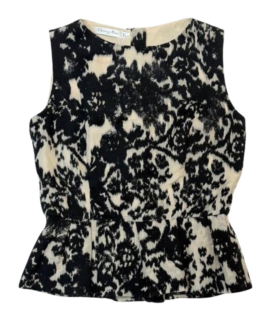 CHRISTIAN DIOR Мульти шерстяная майка, фото 1