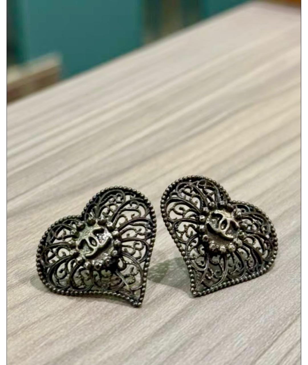 CHANEL Серебряные серьги, фото 3