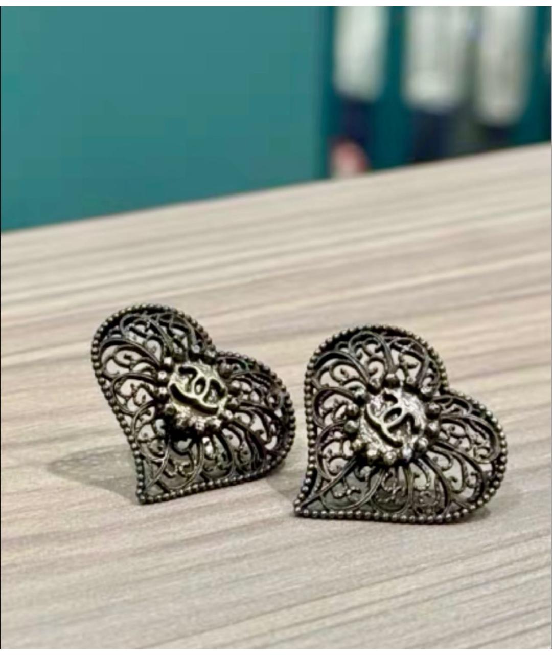 CHANEL Серебряные серьги, фото 2