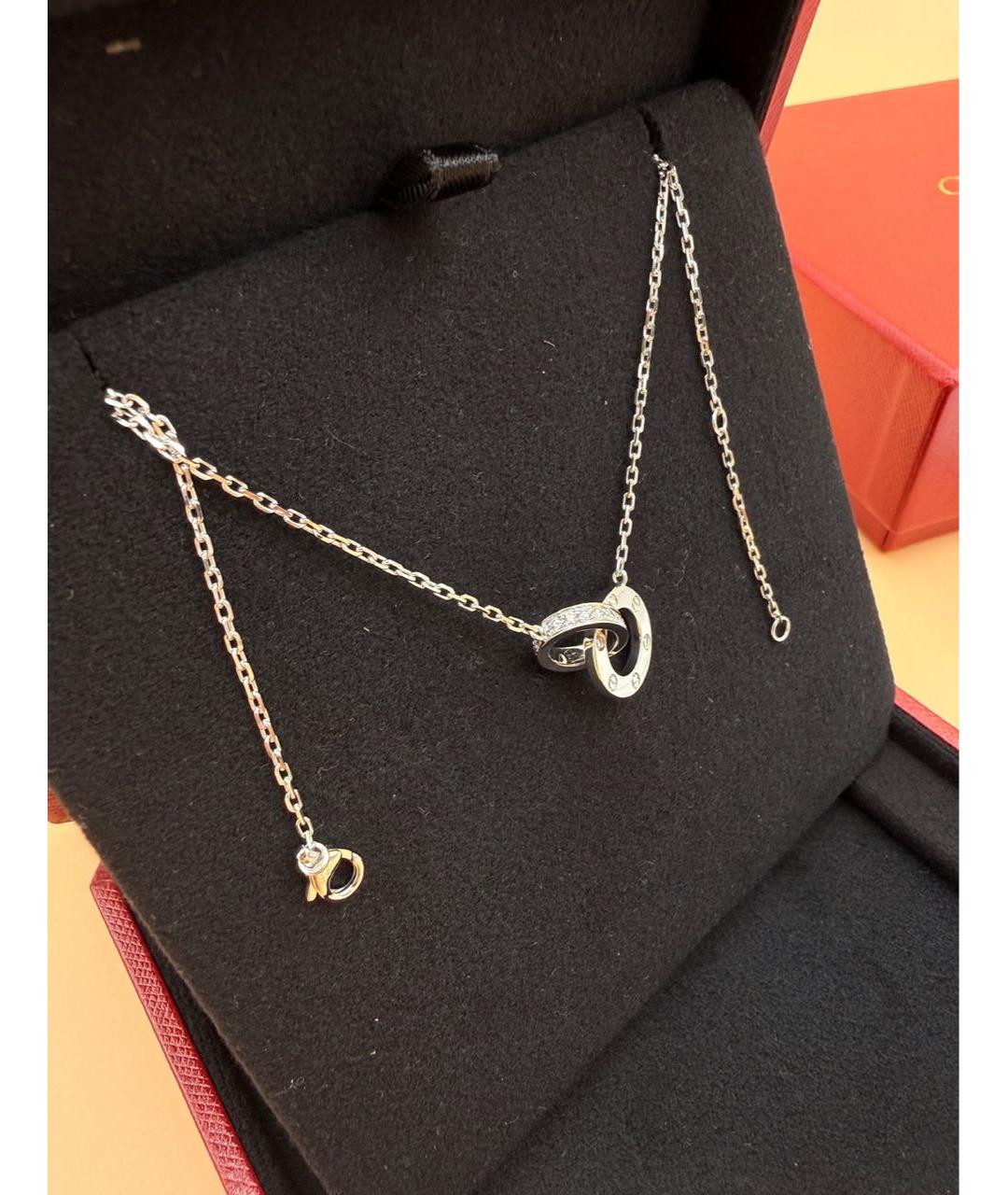 CARTIER Серебряное колье из белого золота, фото 2