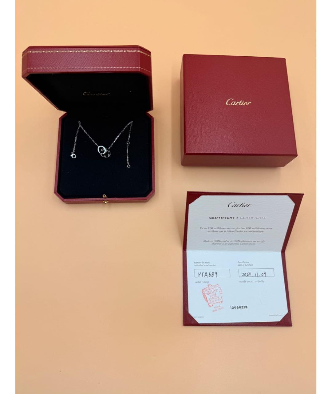 CARTIER Серебряное колье из белого золота, фото 3