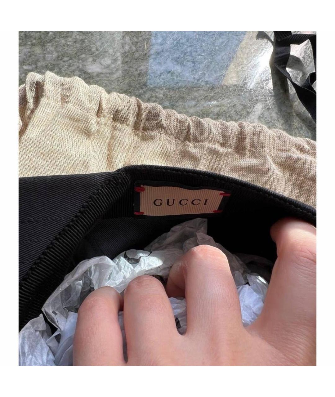 GUCCI Черная хлопковая кепка/бейсболка, фото 6