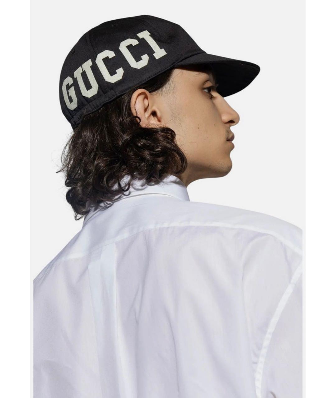 GUCCI Черная хлопковая кепка/бейсболка, фото 7