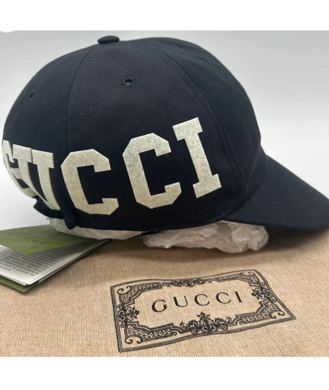 GUCCI Черная хлопковая кепка/бейсболка, фото 3