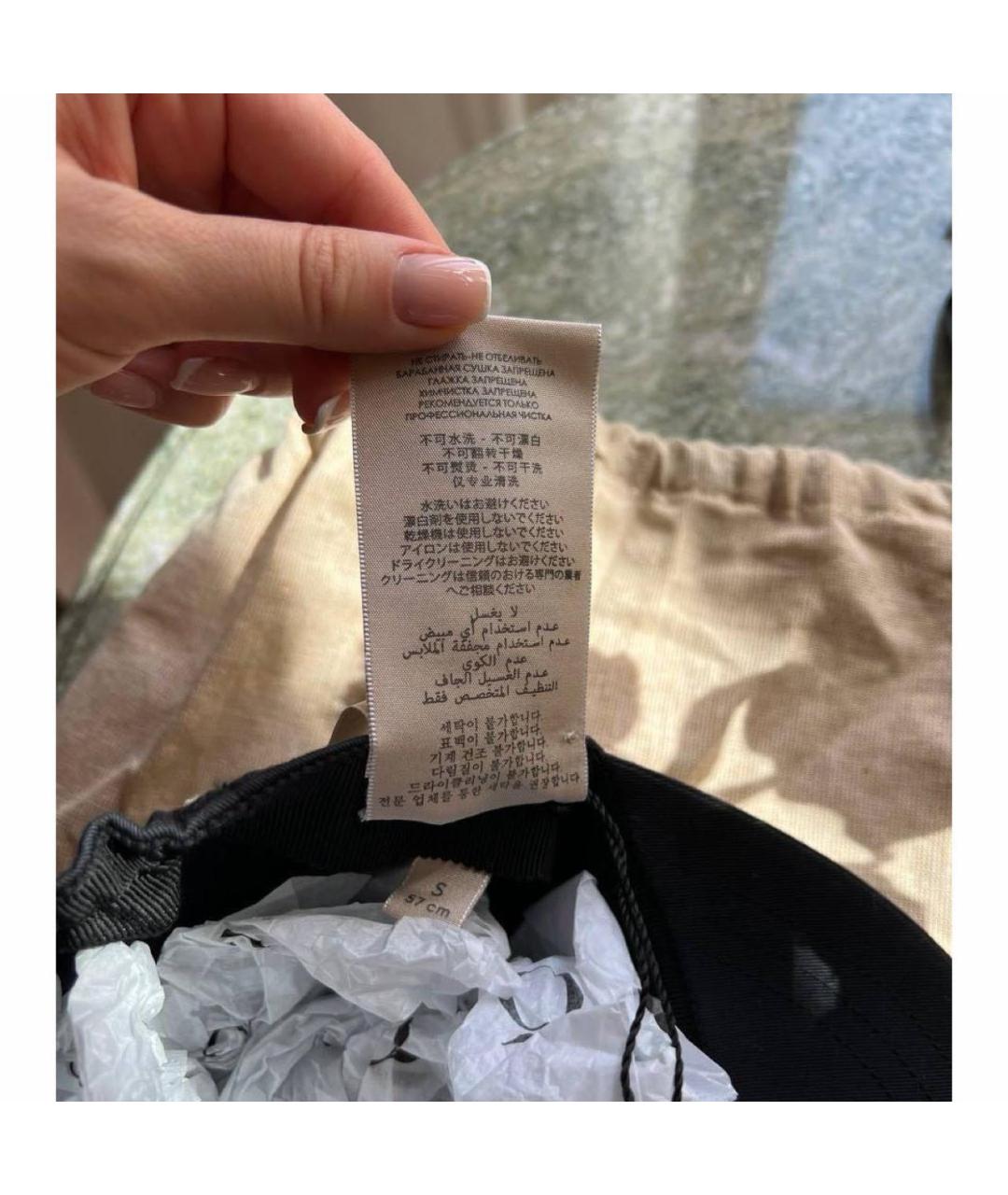 GUCCI Черная хлопковая кепка/бейсболка, фото 5