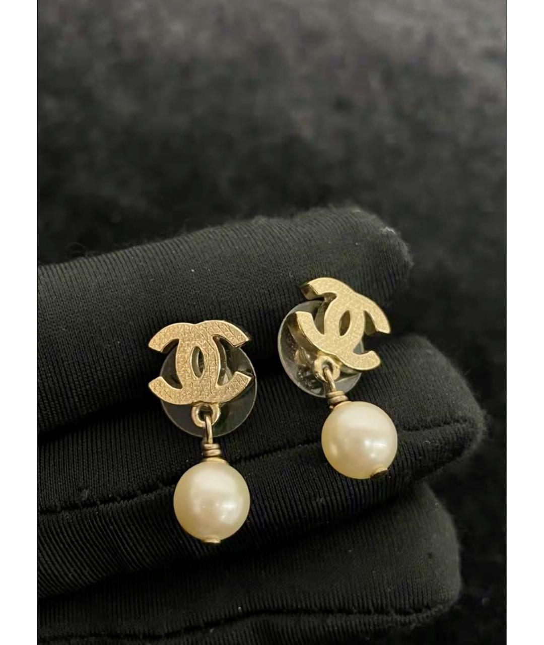 CHANEL Золотые серьги, фото 4