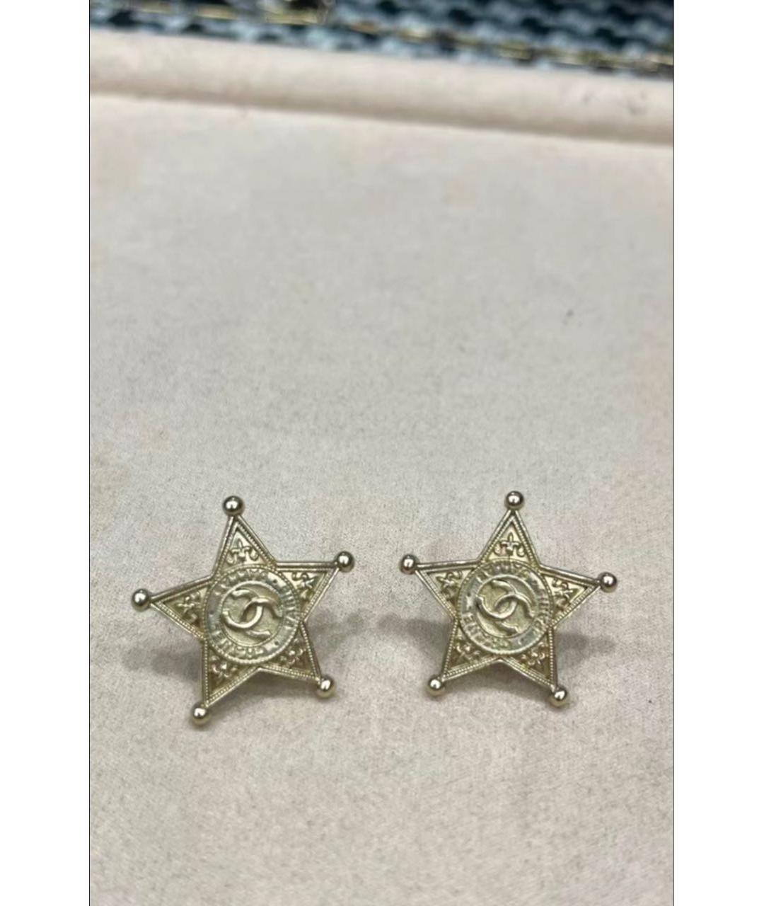 CHANEL Золотые серьги, фото 3