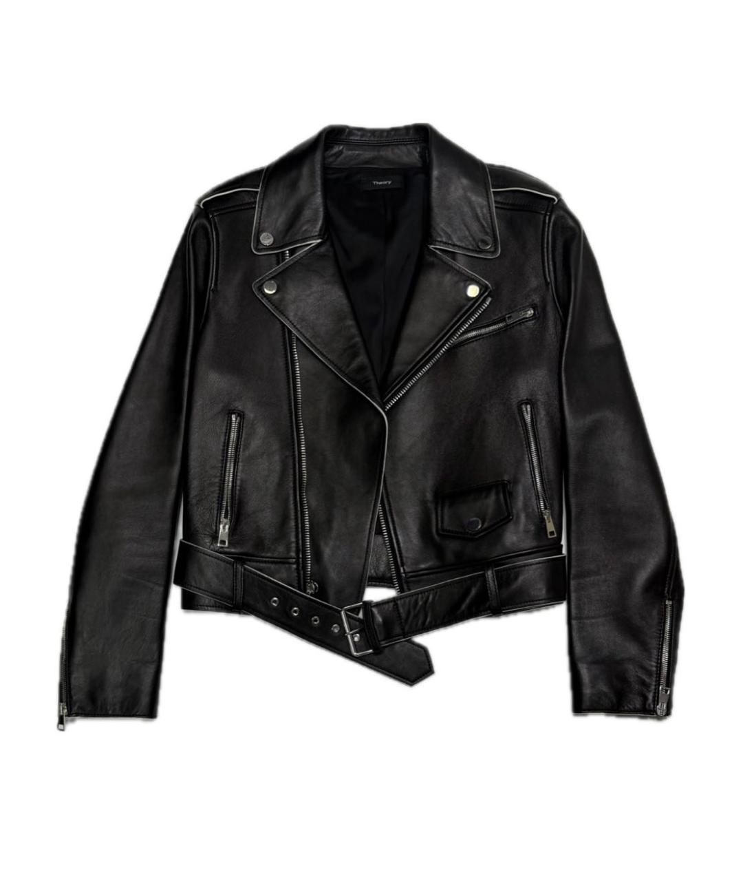 THEORY Черная кожаная куртка, фото 1