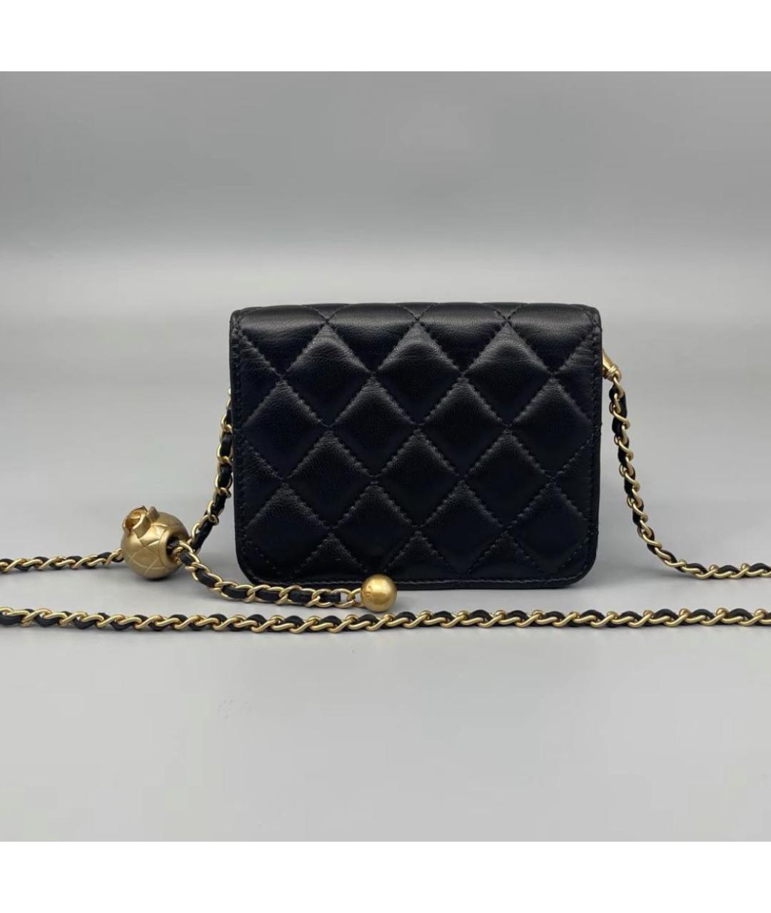 CHANEL Черная кожаная сумка через плечо, фото 3