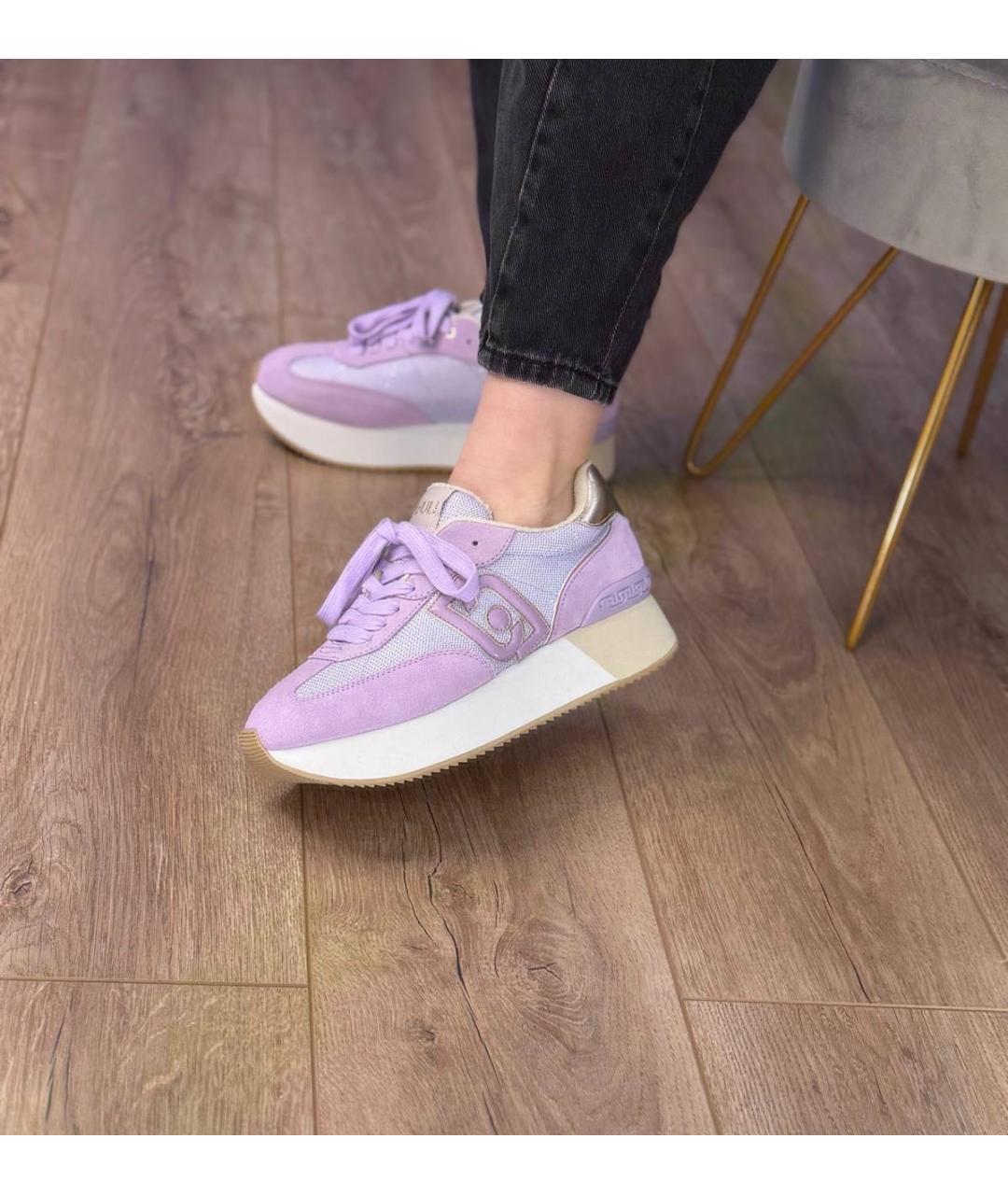 LIU JO Фиолетовые текстильные кроссовки, фото 4