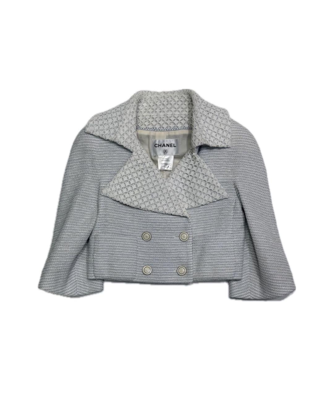 CHANEL Серый жакет/пиджак, фото 5