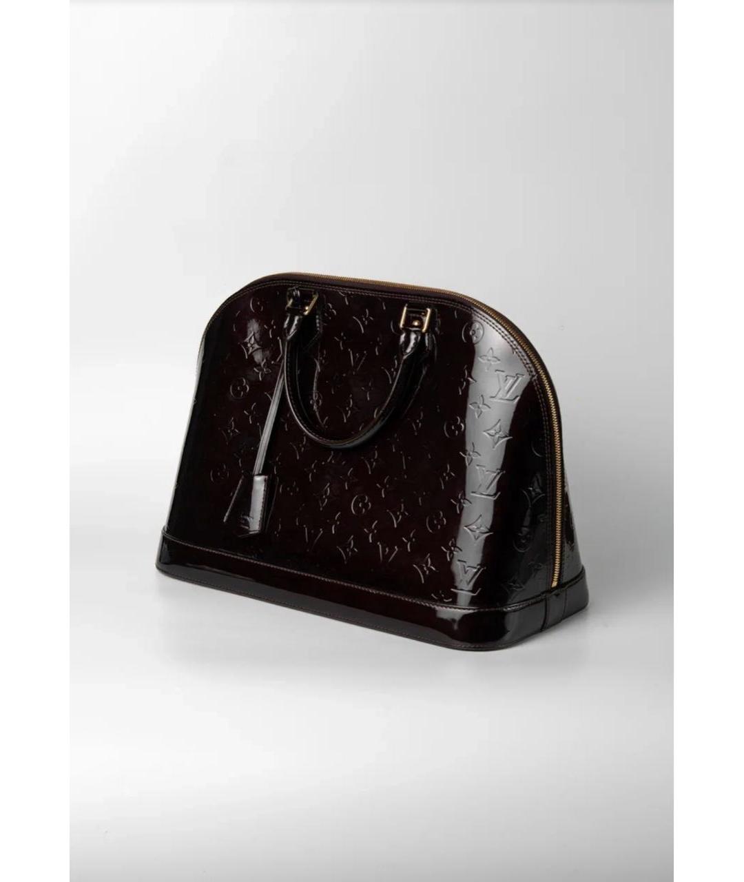 LOUIS VUITTON Черная сумка с короткими ручками из лакированной кожи, фото 4