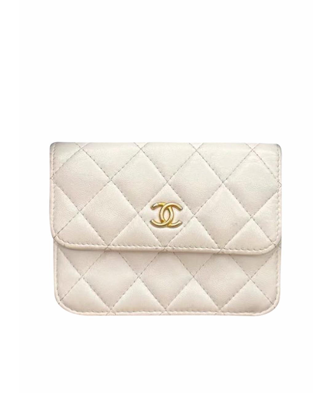 CHANEL Белая кожаная сумка через плечо, фото 1