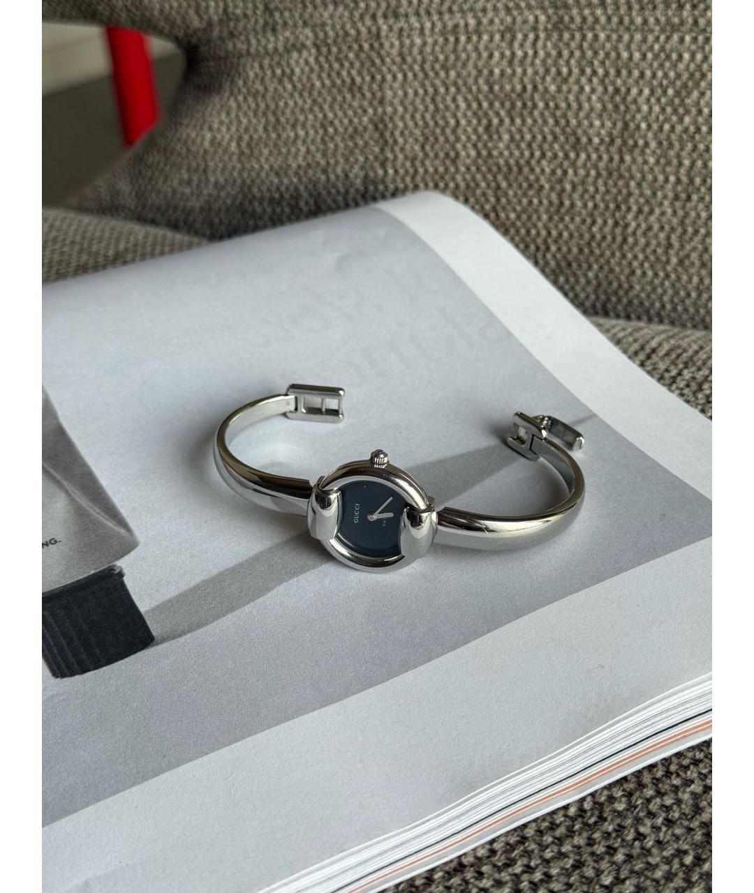 GUCCI Черные стальные часы, фото 3