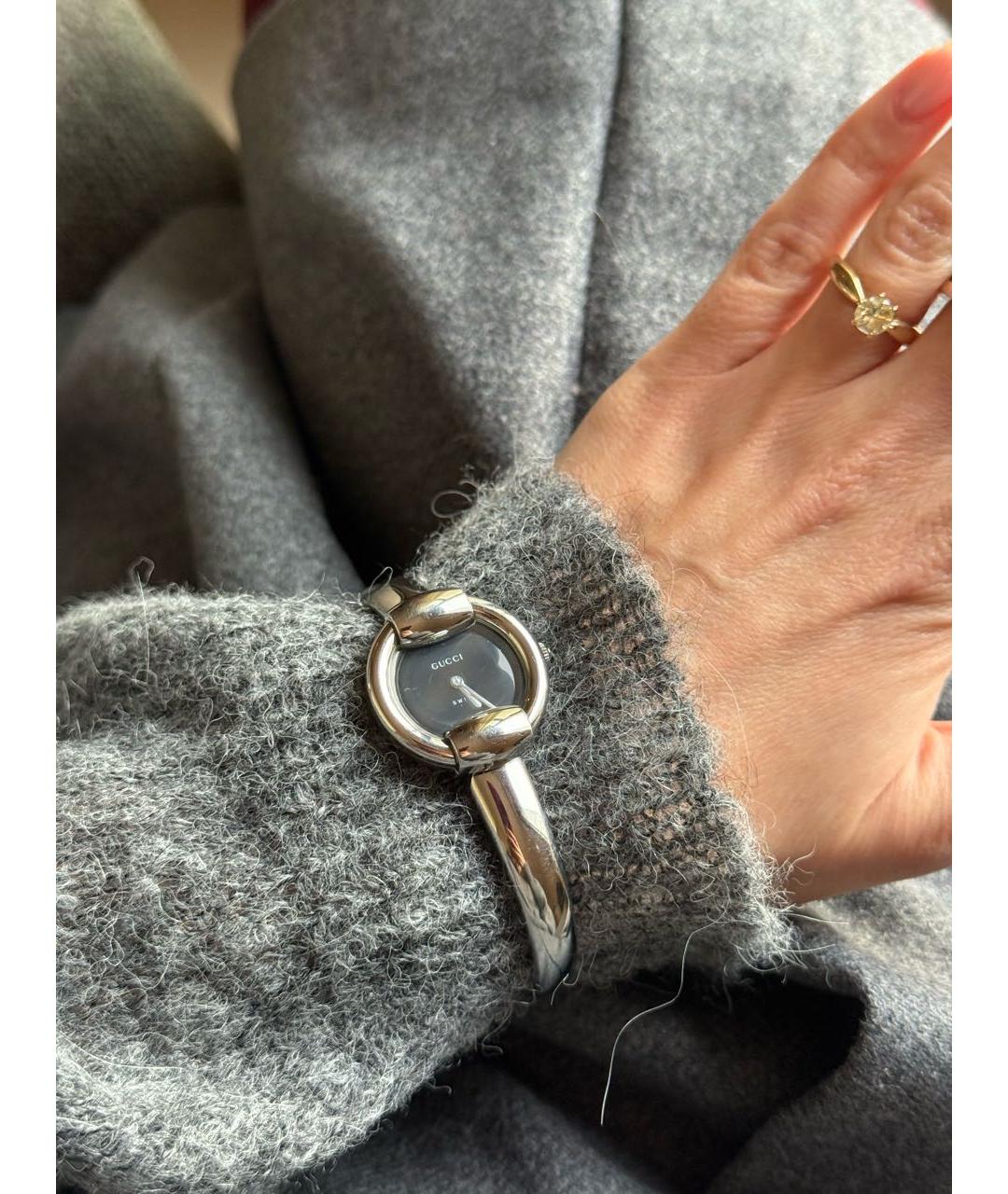 GUCCI Черные стальные часы, фото 7