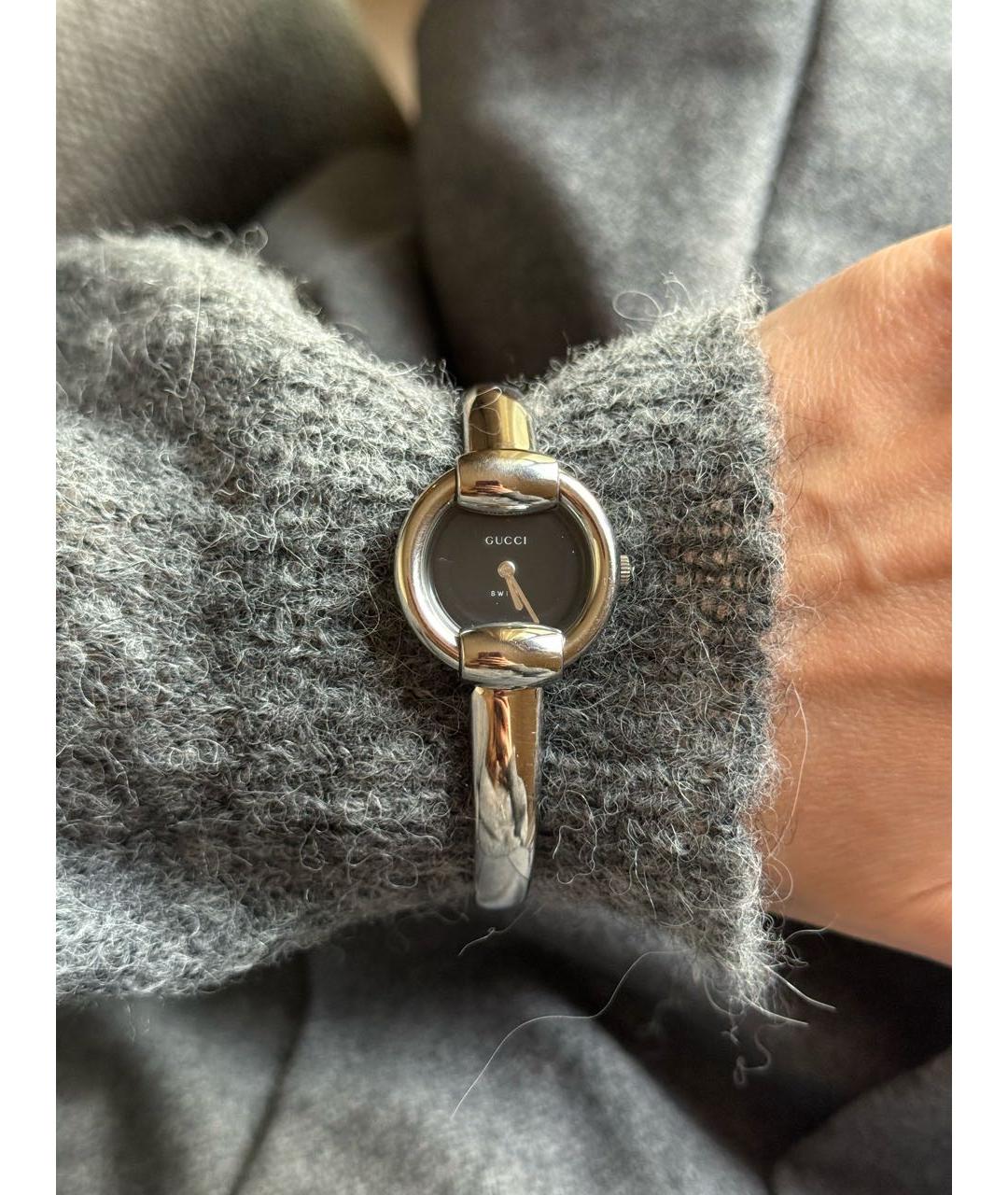 GUCCI Черные стальные часы, фото 8