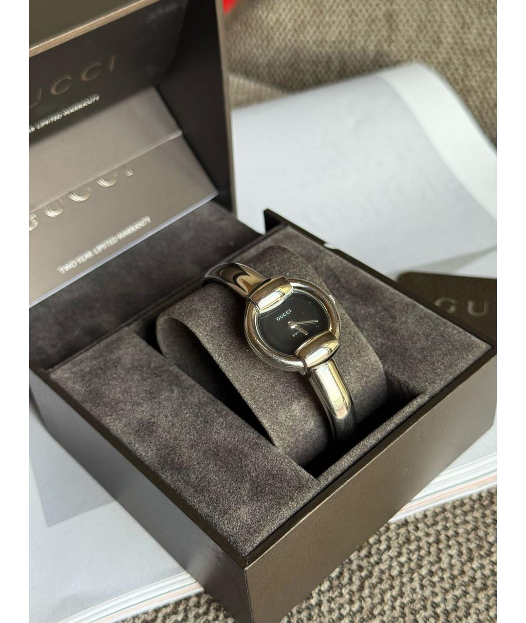 GUCCI Черные стальные часы, фото 6