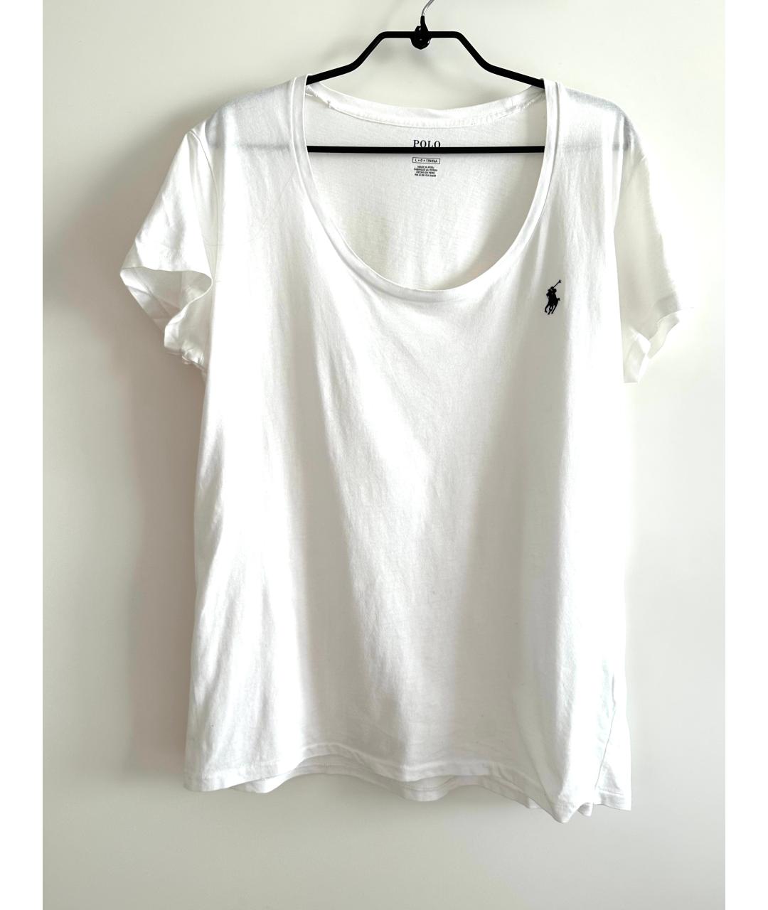 POLO RALPH LAUREN Белая хлопковая футболка, фото 4