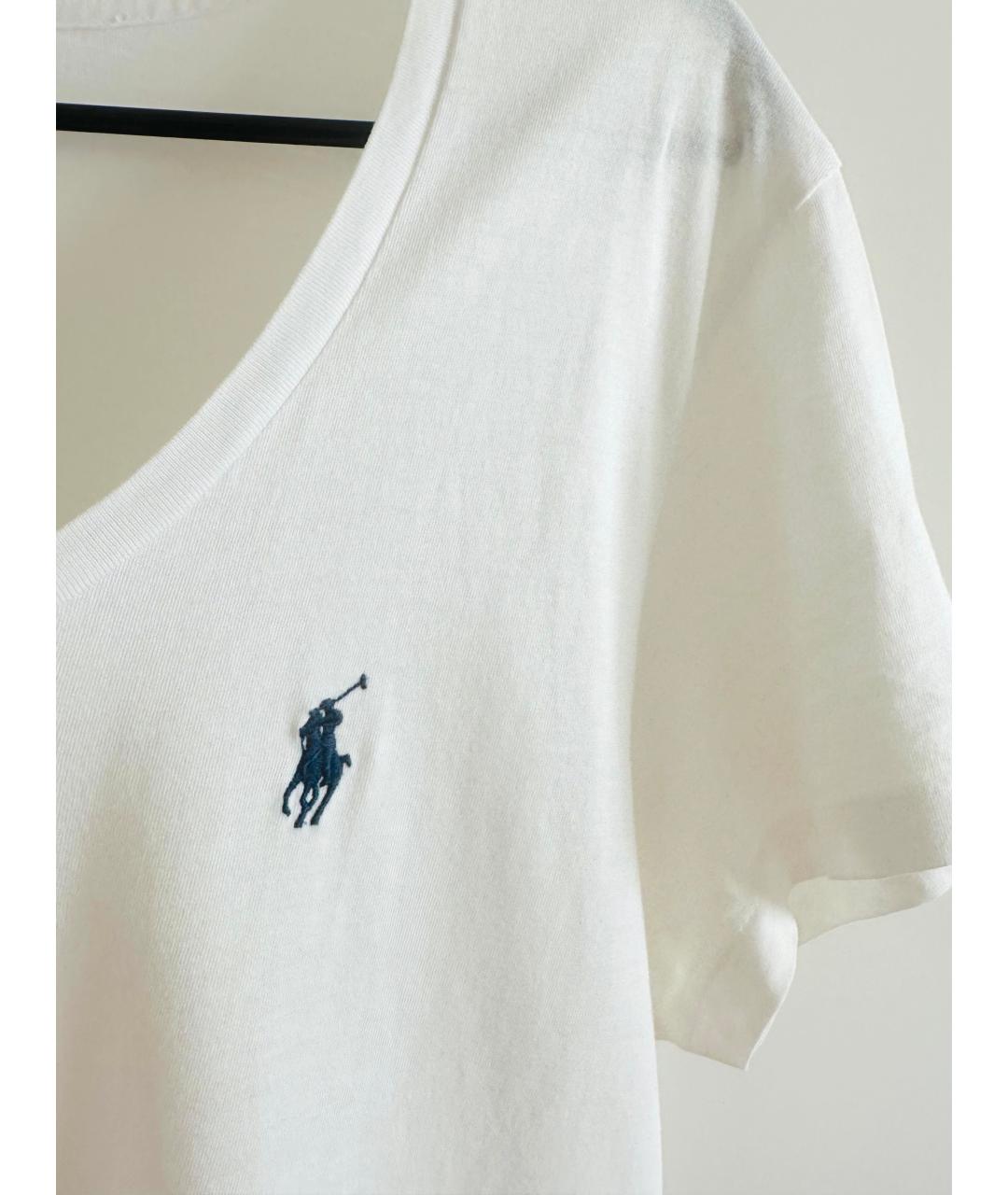 POLO RALPH LAUREN Белая хлопковая футболка, фото 6