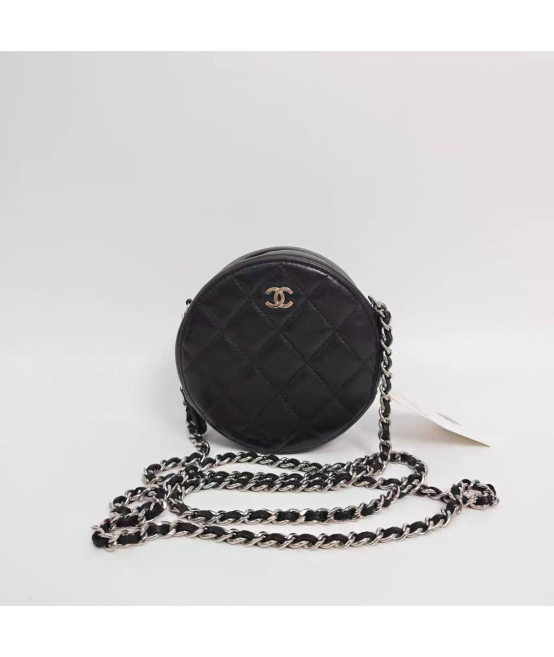 CHANEL Черная кожаная сумка через плечо, фото 8