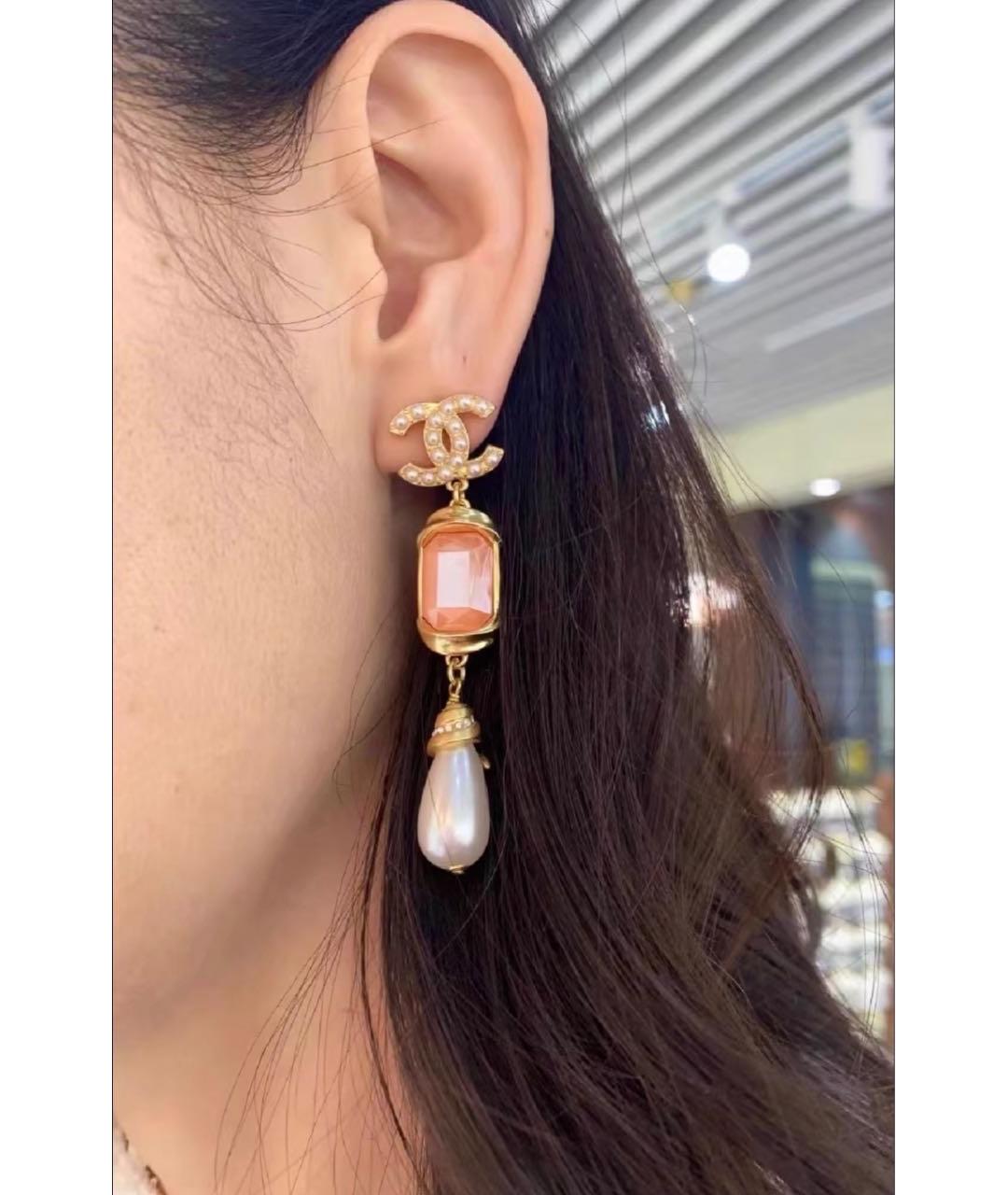 CHANEL Золотые серьги, фото 2