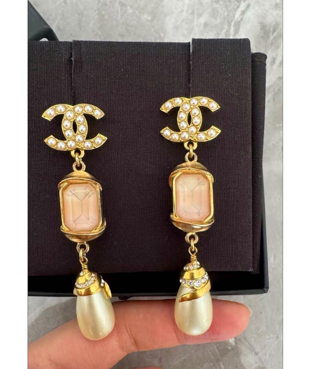 CHANEL Золотые серьги, фото 3