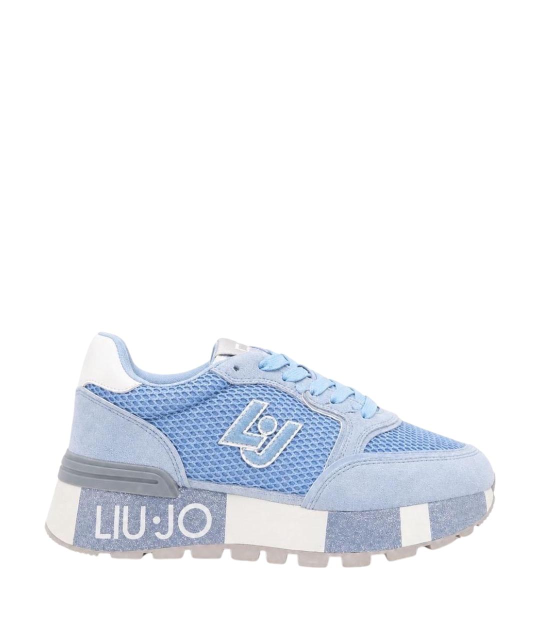 LIU JO Голубые замшевые кроссовки, фото 1