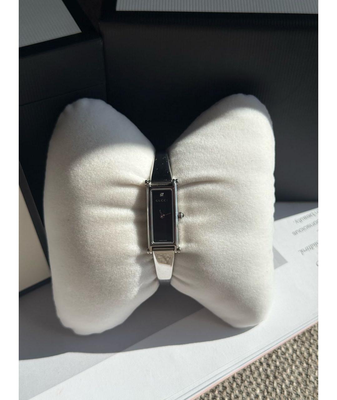 GUCCI Черные стальные часы, фото 3