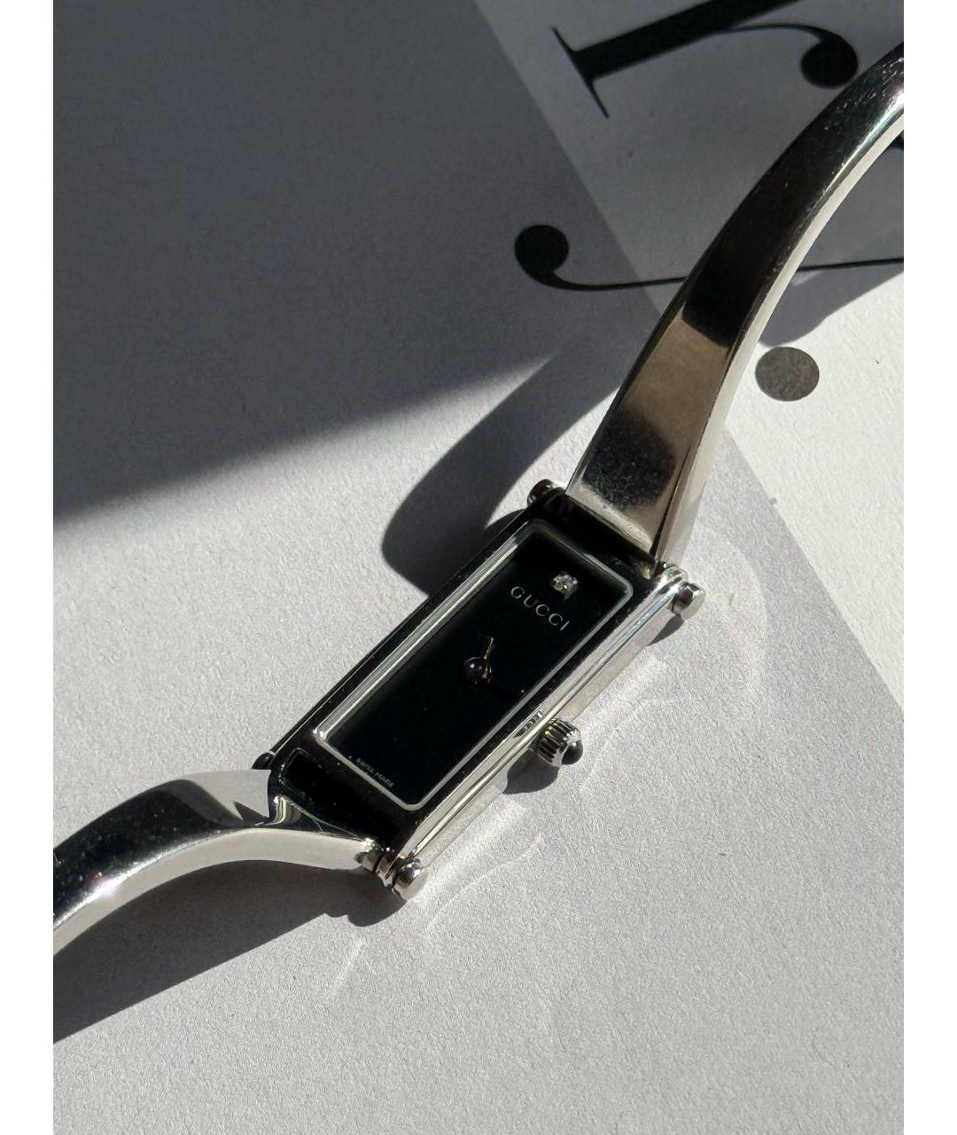 GUCCI Черные стальные часы, фото 4