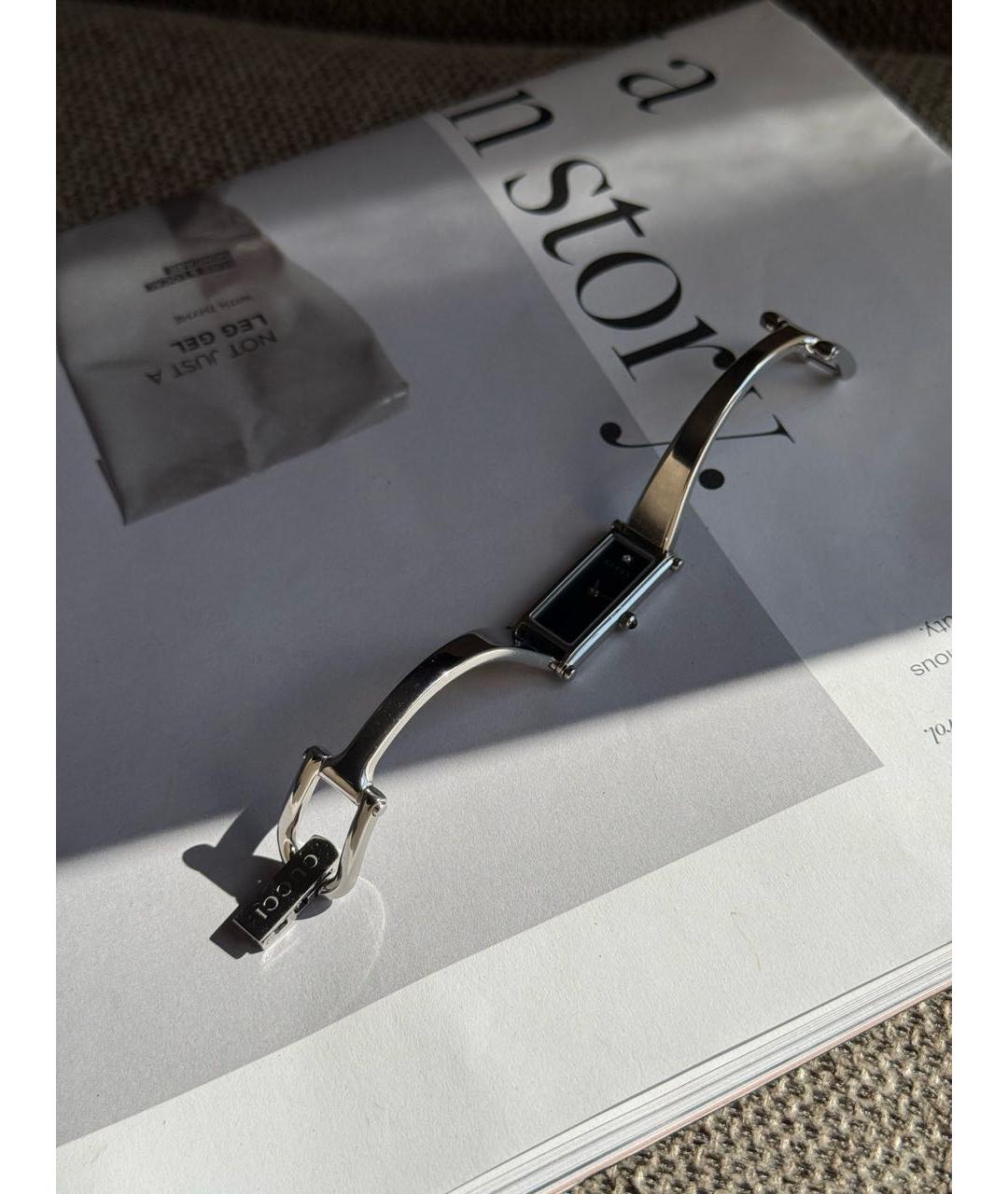 GUCCI Черные стальные часы, фото 6