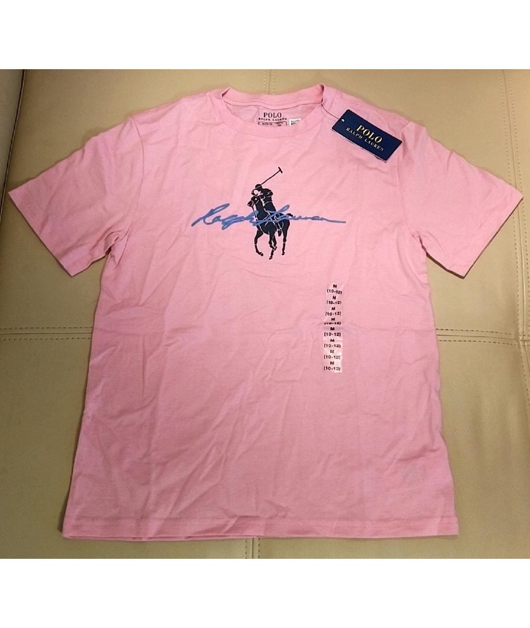 POLO RALPH LAUREN Розовая хлопковая детская футболка, фото 5