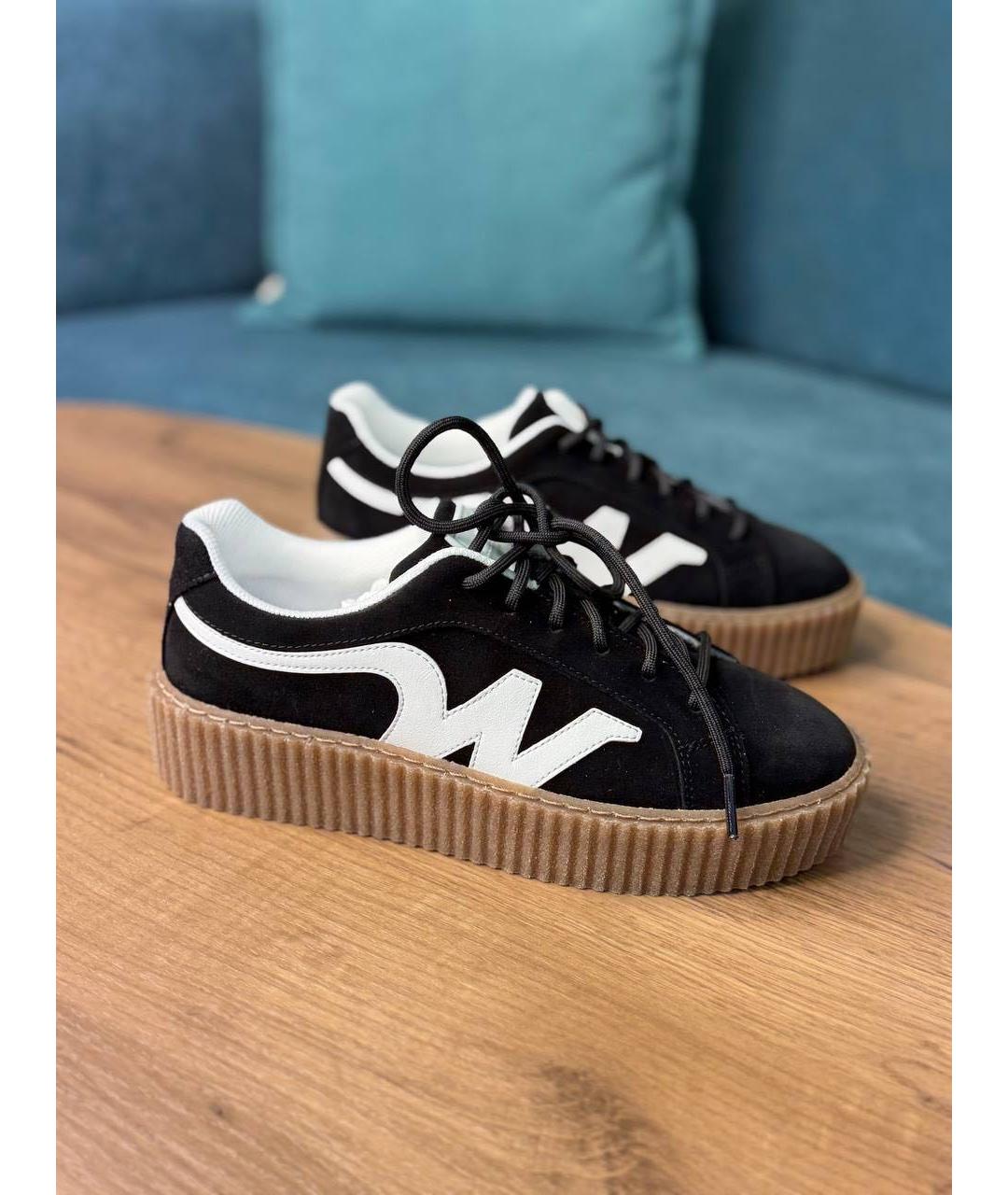 WEEKEND MAX MARA Черные замшевые кеды, фото 3