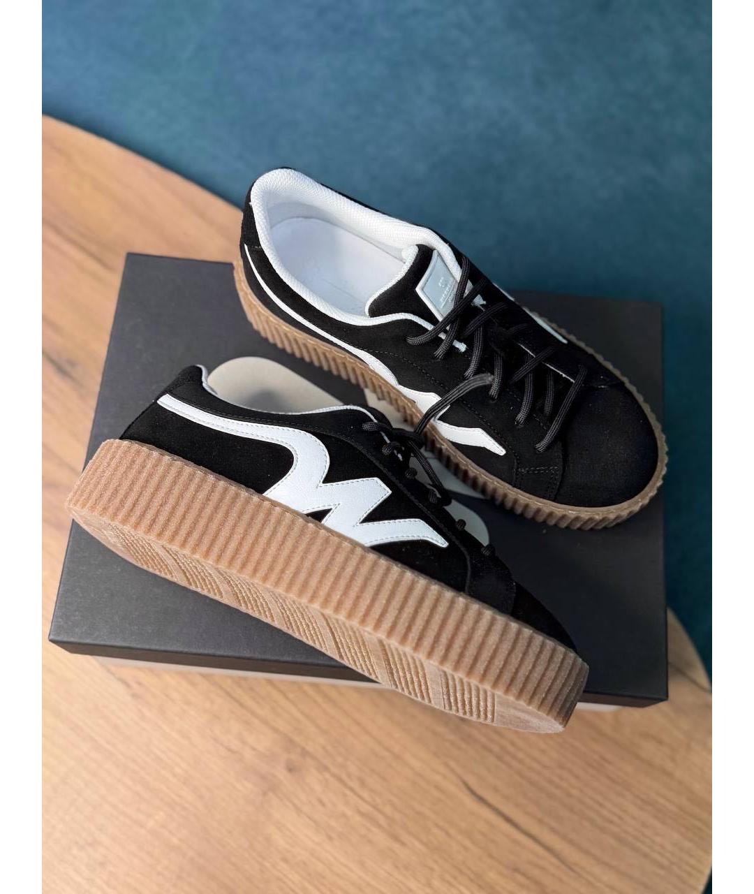 WEEKEND MAX MARA Черные замшевые кеды, фото 5