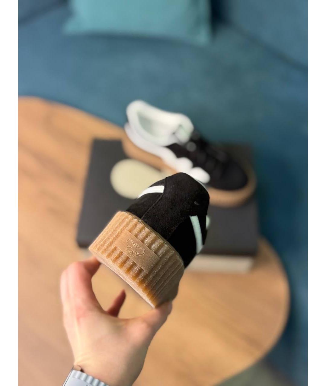 WEEKEND MAX MARA Черные замшевые кеды, фото 4