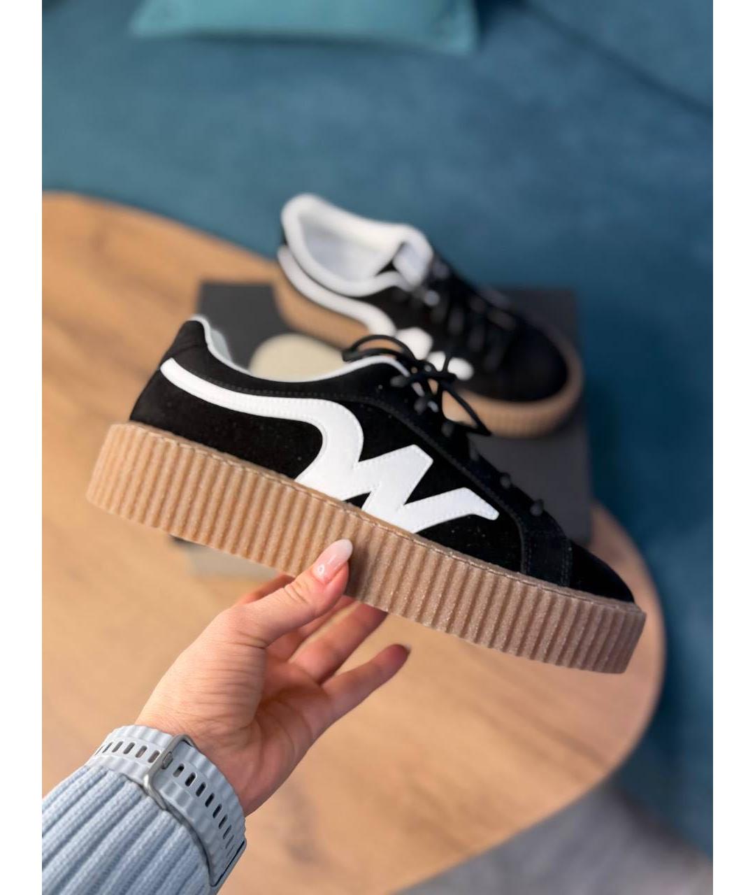 WEEKEND MAX MARA Черные замшевые кеды, фото 7